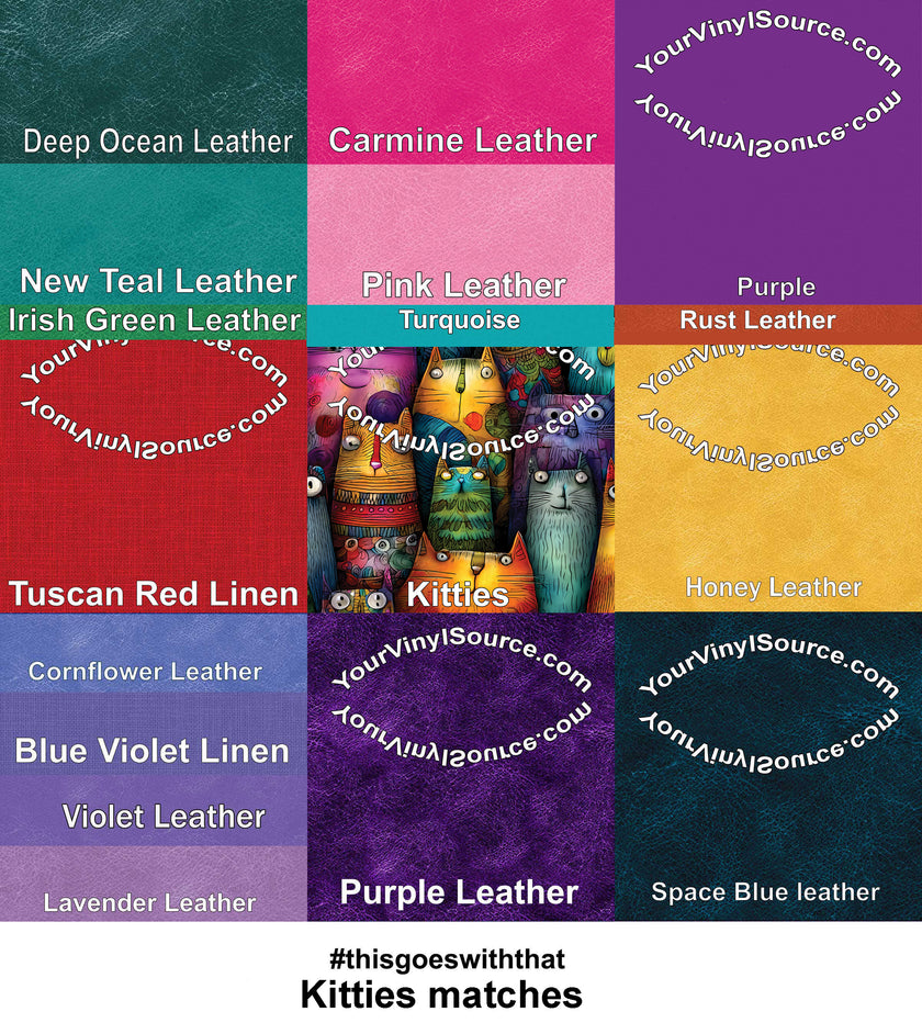 Kitties printed vinyl 3 sizes