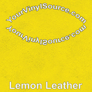 Lemon Leather printed vinyl  2 sizes