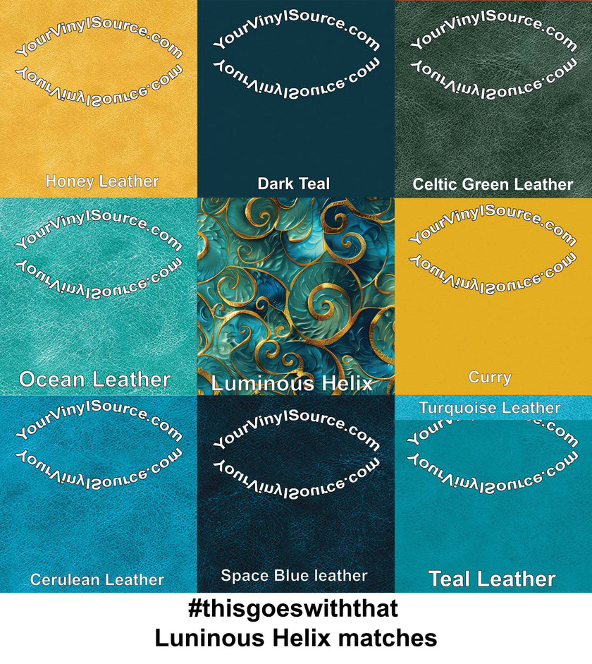 Luminous Helix printed vinyl 3 sizes