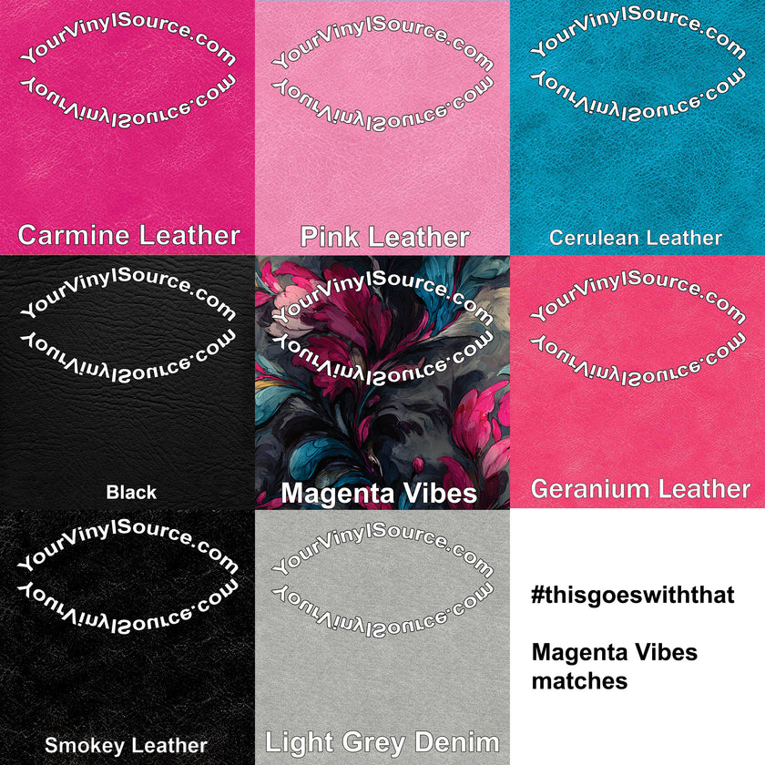 Magenta Vibes printed vinyl 3 sizes