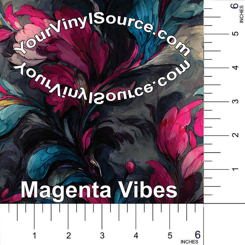 Magenta Vibes printed vinyl 3 sizes