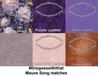 Mauve  Leather printed vinyl  2 sizes