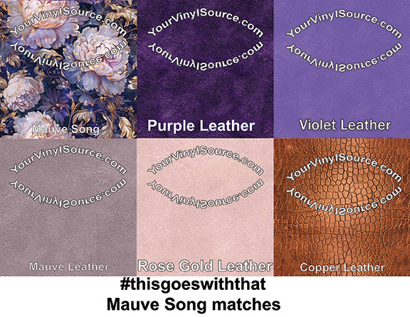 Mauve  Leather printed vinyl  3 sizes