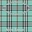 Mint Tartan  2 sizes