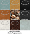Mocha Poppies printed vinyl 3 sizes