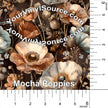 Mocha Poppies printed vinyl 3 sizes