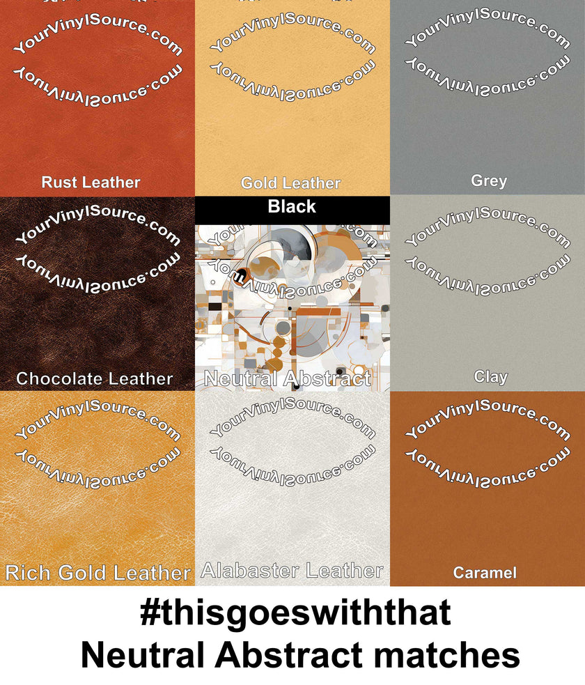 Alabaster Leather printed vinyl  3 sizes