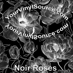 Noir Roses printed vinyl 2 sizes