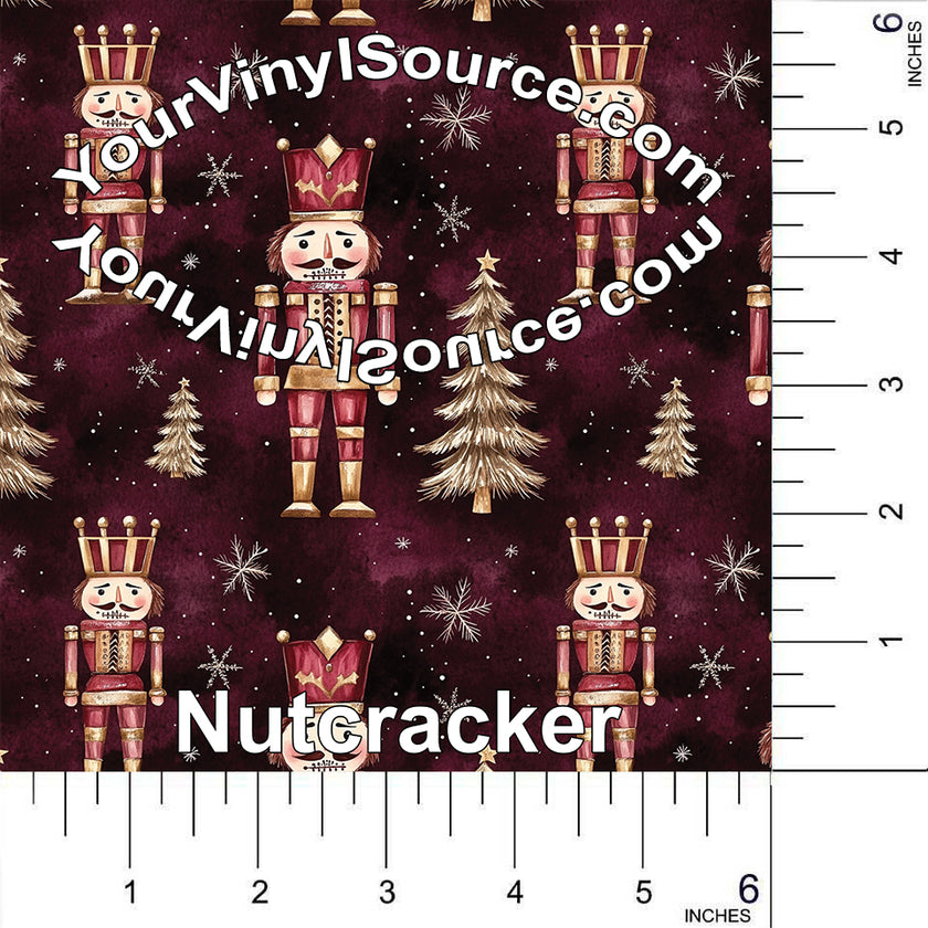 Nutcracker printed vinyl 3 sizes