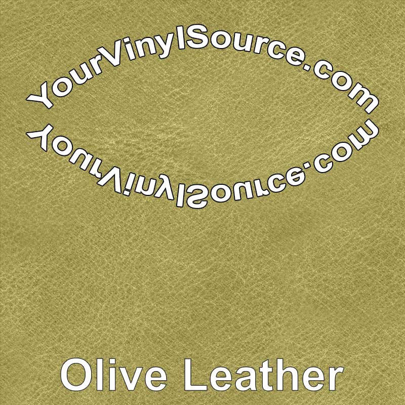 Olive  Leather printed vinyl  2 sizes