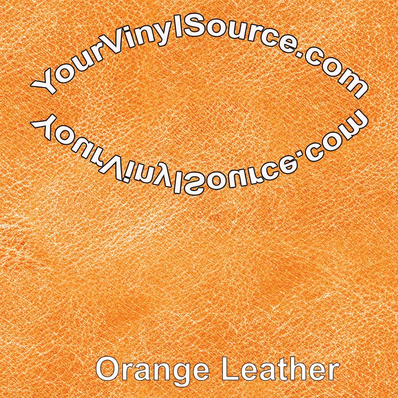 Orange Leather printed vinyl  2 sizes