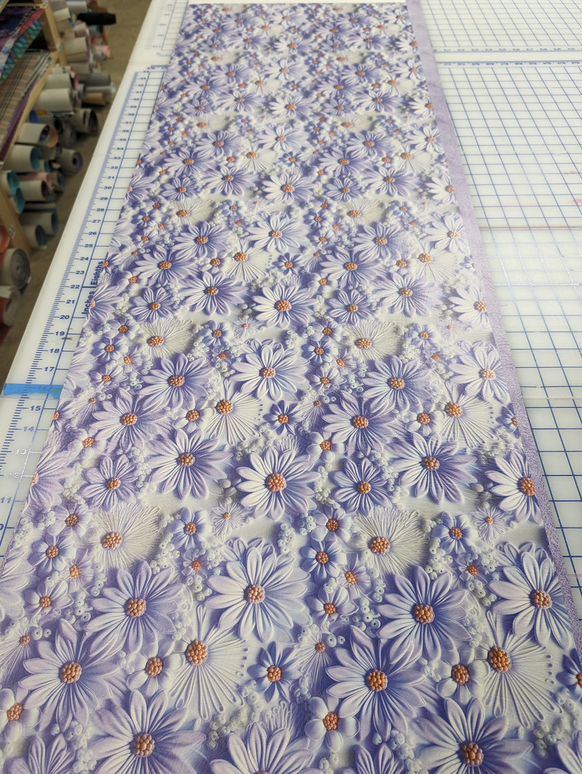 Wisteria  Daisies printed vinyl  3 sizes