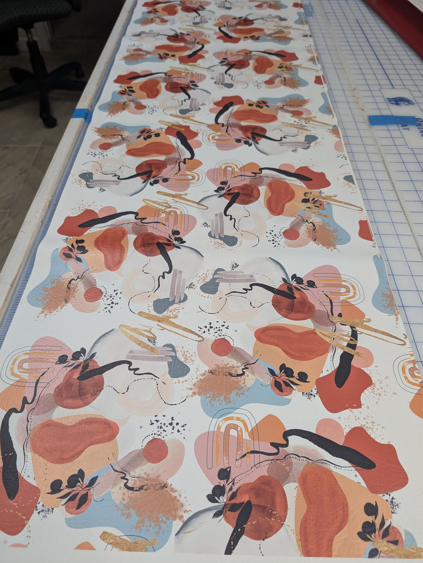 Wabi-sabi abstract printed vinyl 3 sizes