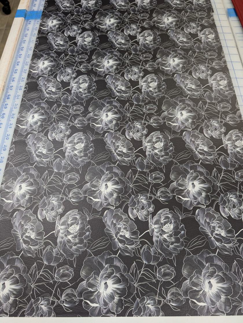 Noir Roses printed vinyl 3 sizes