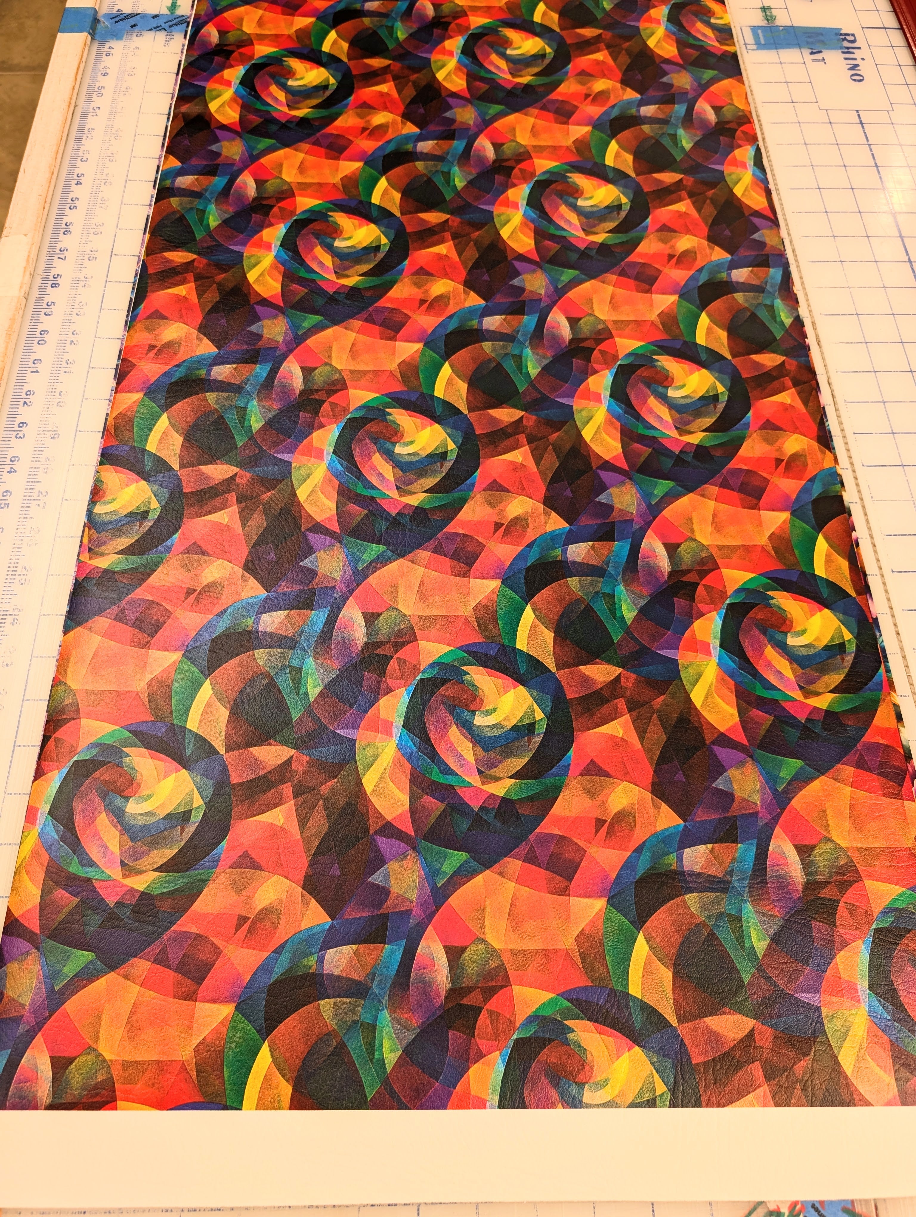 Kaleidoscope printed vinyl 3 sizes