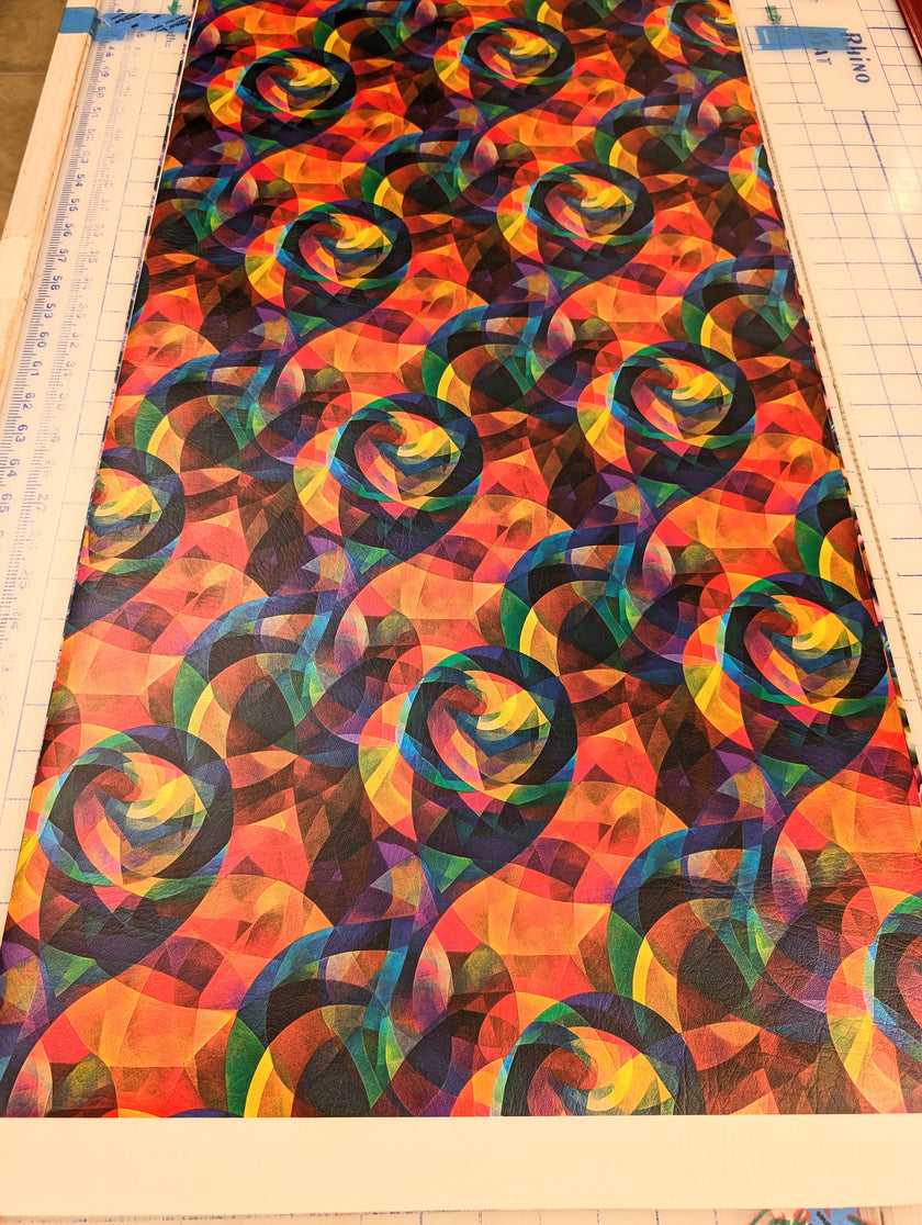 Kaleidoscope printed vinyl 3 sizes