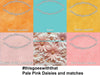 Pale Pink Daisies printed vinyl  2 sizes