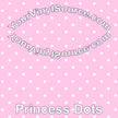 Princess Dots printed vinyl 3 sizes