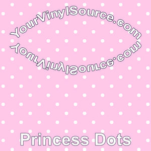 Princess Dots printed vinyl 3 sizes