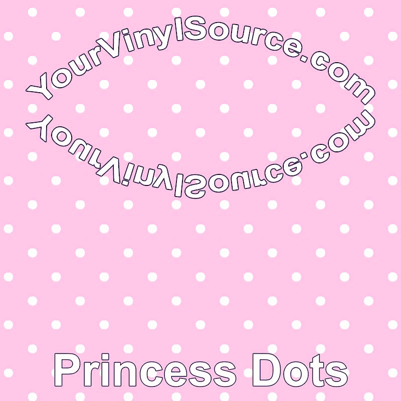 Princess Dots printed vinyl 3 sizes