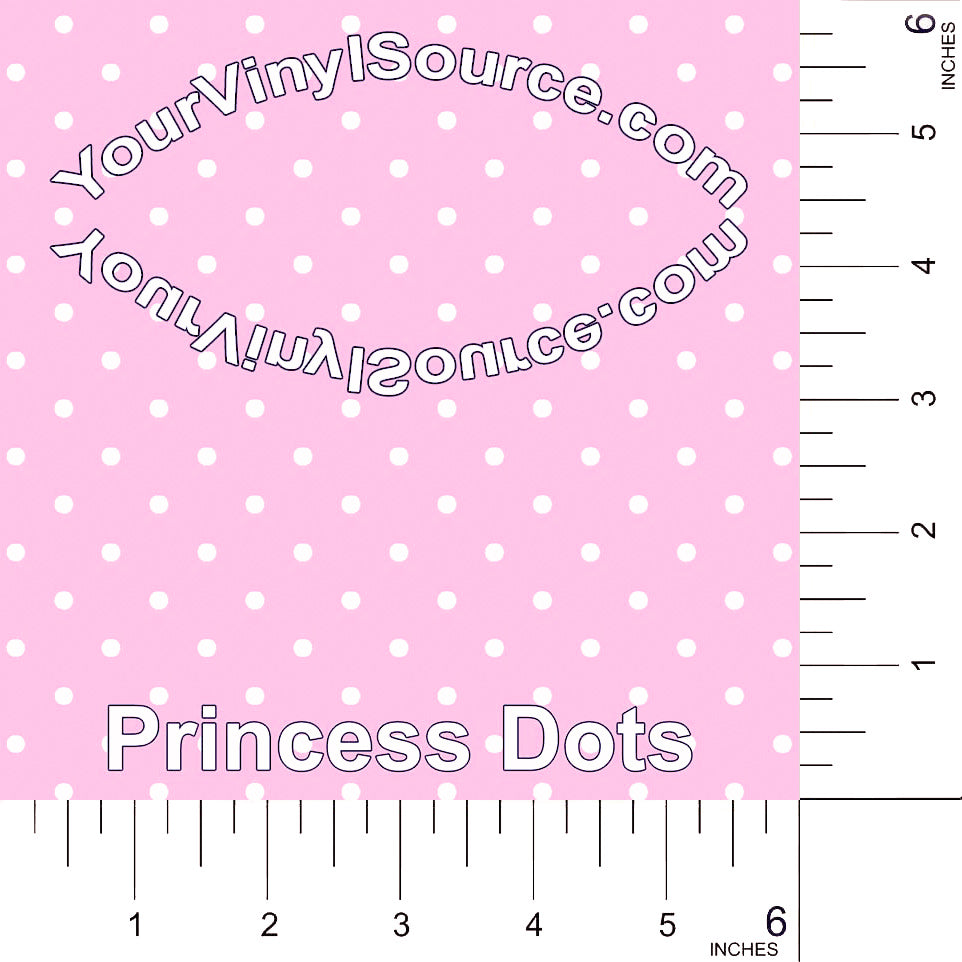 Princess Dots printed vinyl 3 sizes