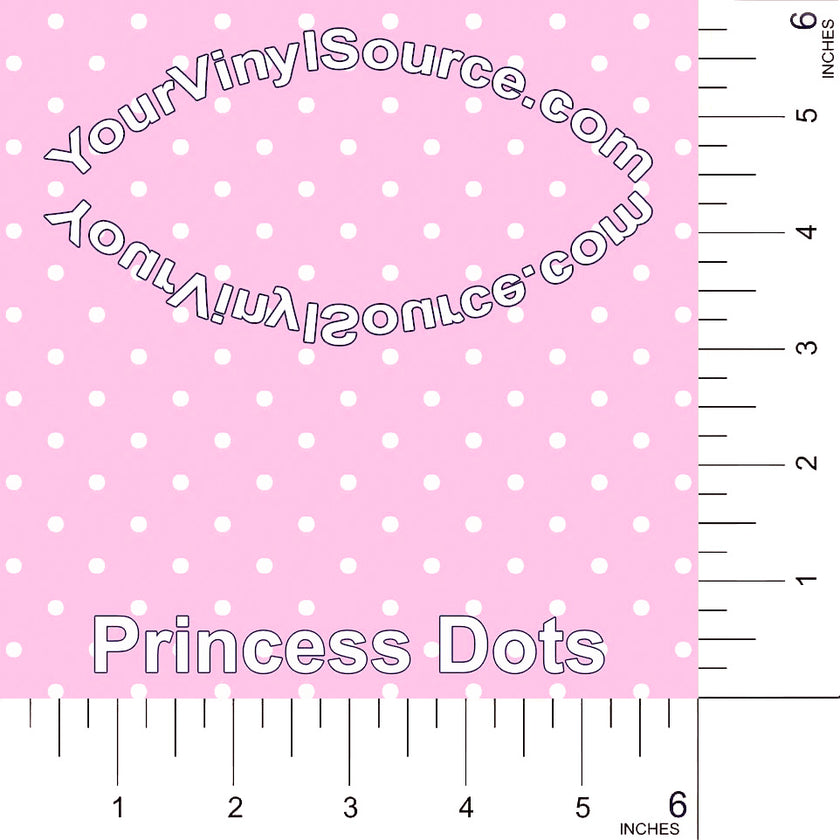 Princess Dots printed vinyl 3 sizes