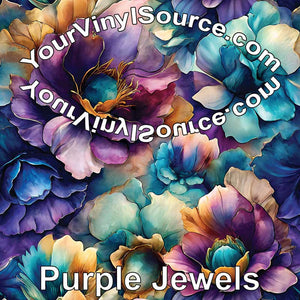 Purple Jewels printed vinyl 3 sizes