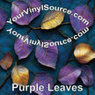 Purple Leaves printed vinyl 3 sizes
