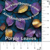 Purple Leaves printed vinyl 3 sizes