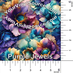 Purple Jewels printed vinyl 3 sizes