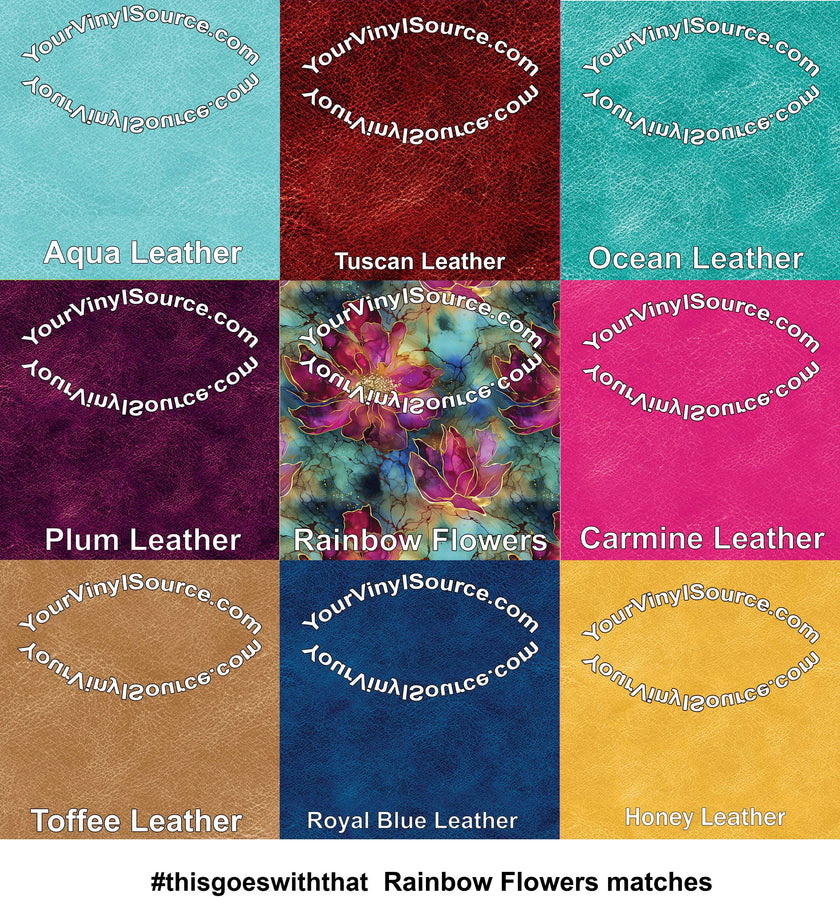 Rainbow Flowers 3 sizes