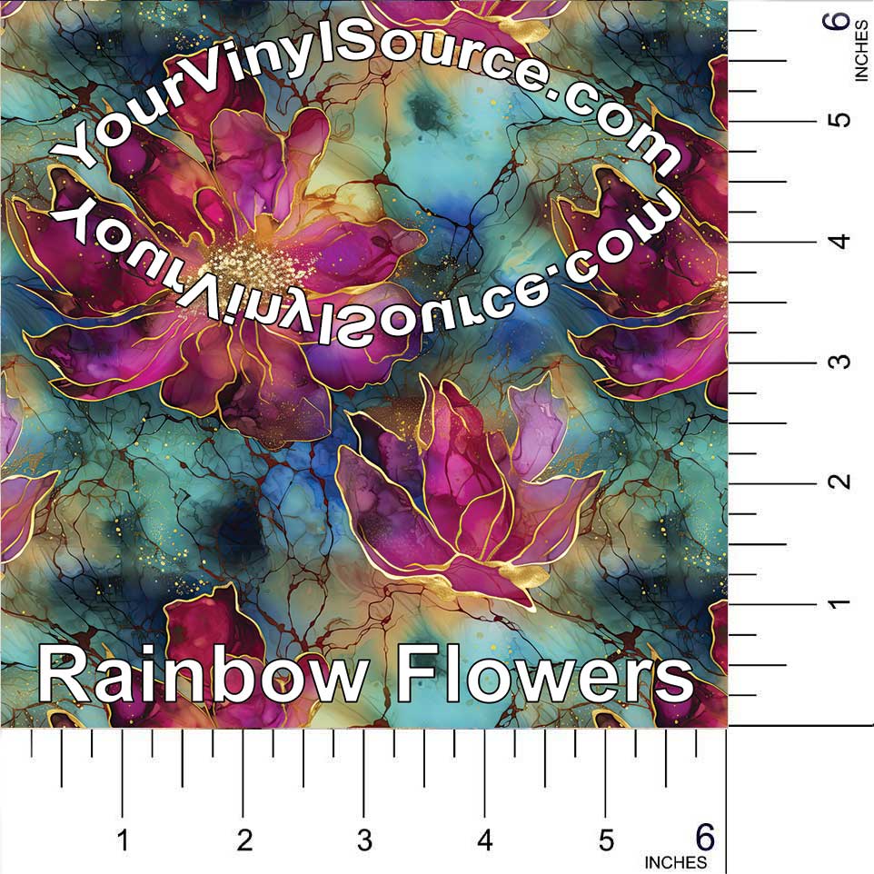 Rainbow Flowers 2 sizes