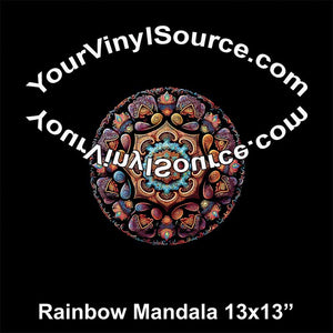 Rainbow  Mandala panel 13x13