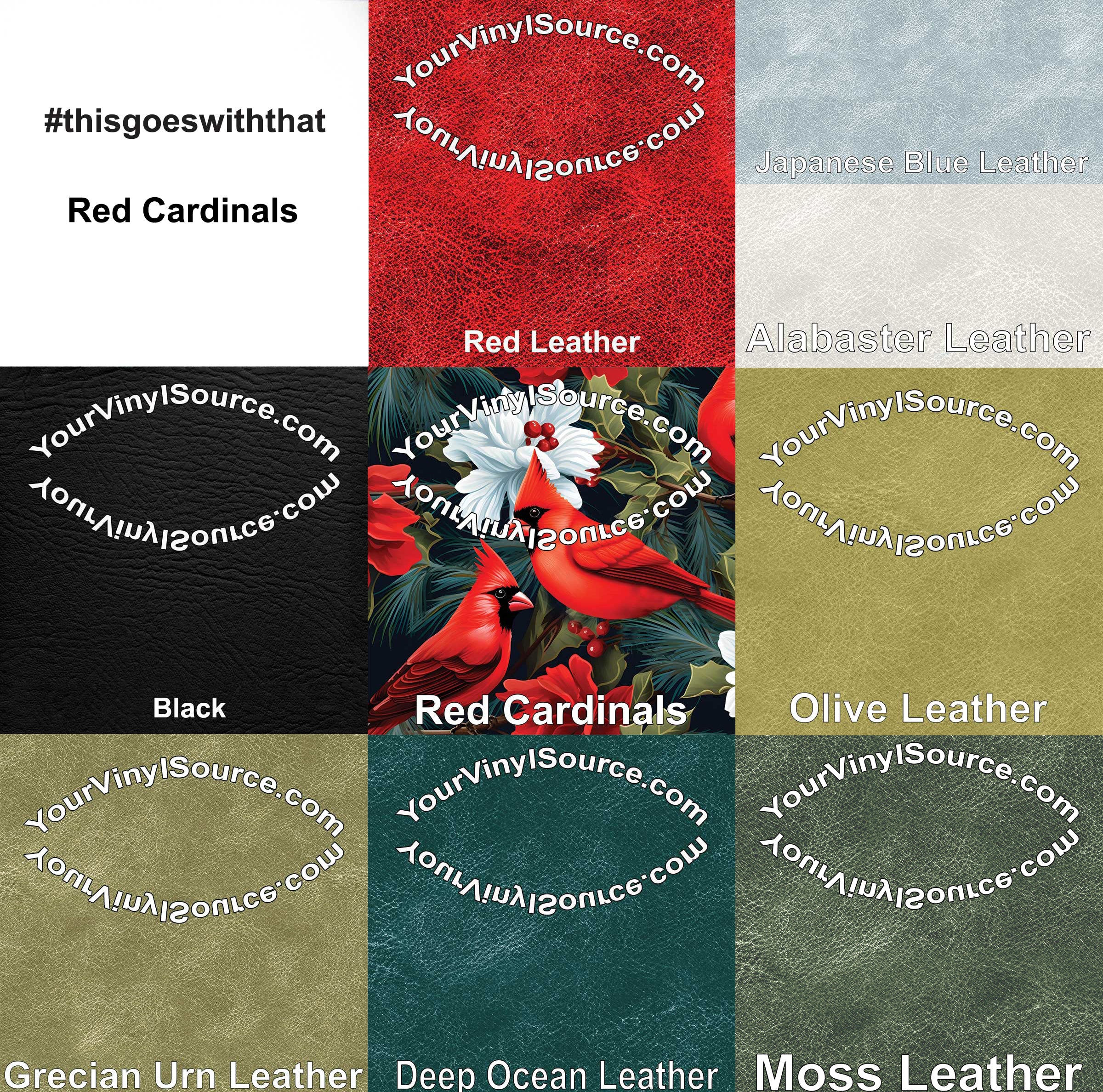 Red Cardinals printed vinyl 3 sizes