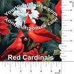 Red Cardinals printed vinyl 3 sizes