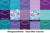 Rose Affair printed vinyl 2 sizes