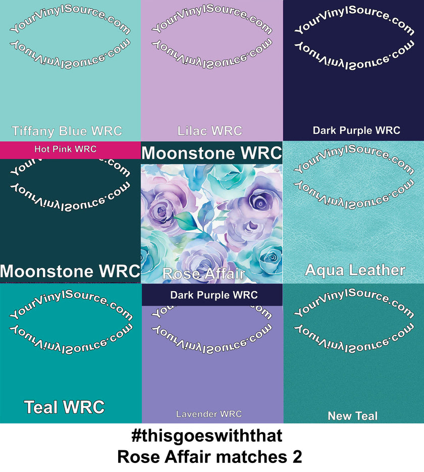 Rose Affair printed vinyl 3 sizes