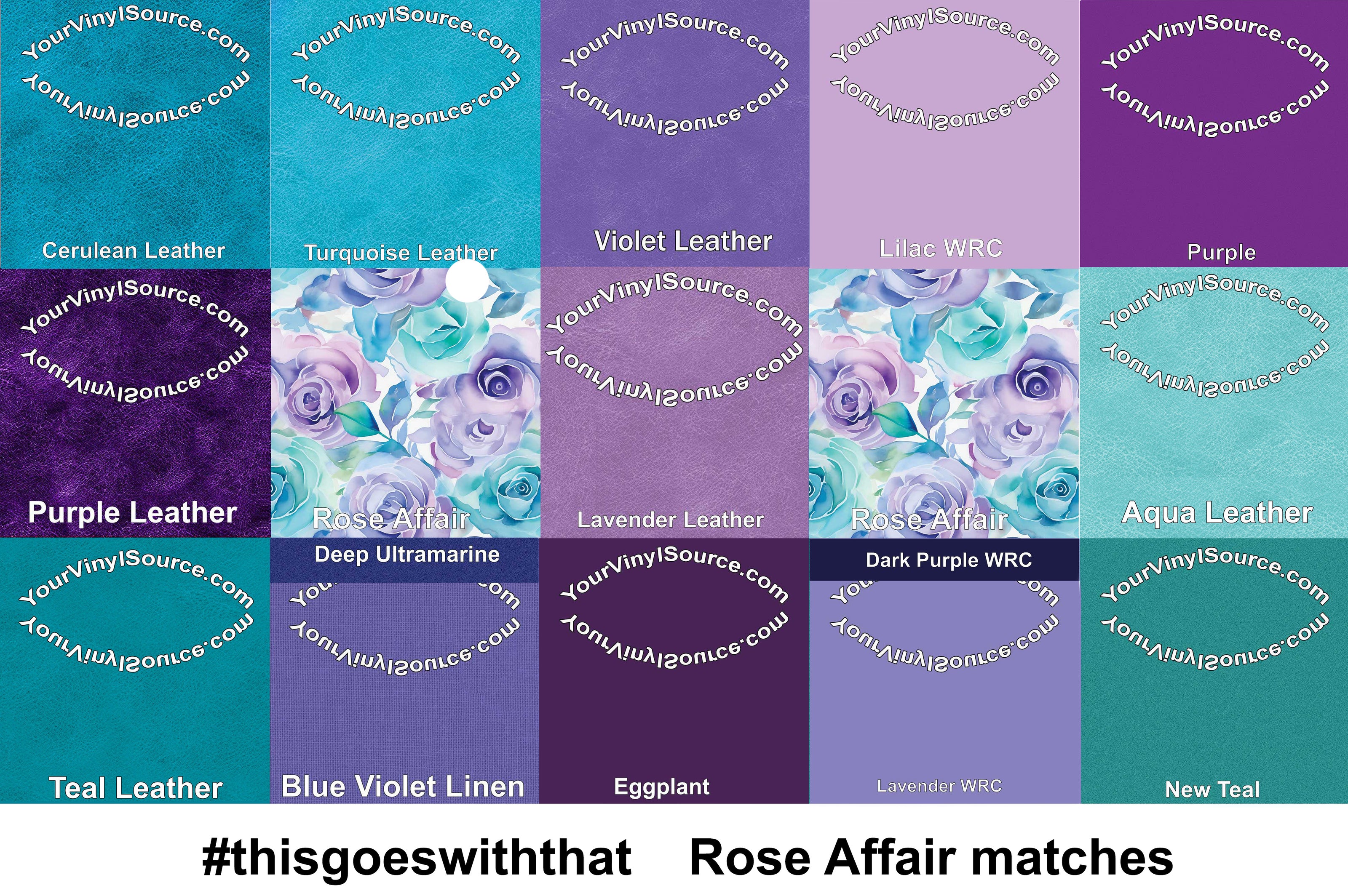 Rose Affair printed vinyl 2 sizes