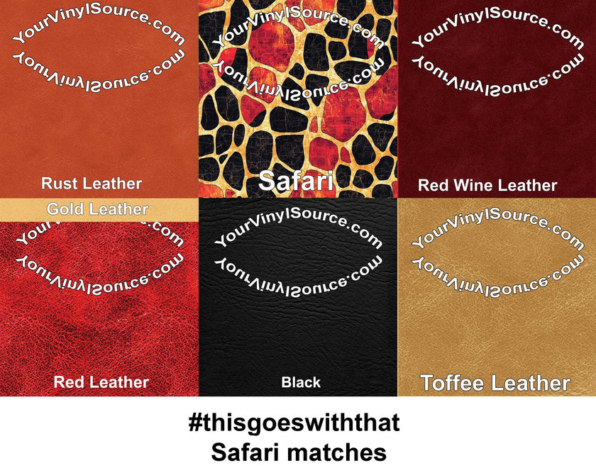Safari printed vinyl 3 sizes