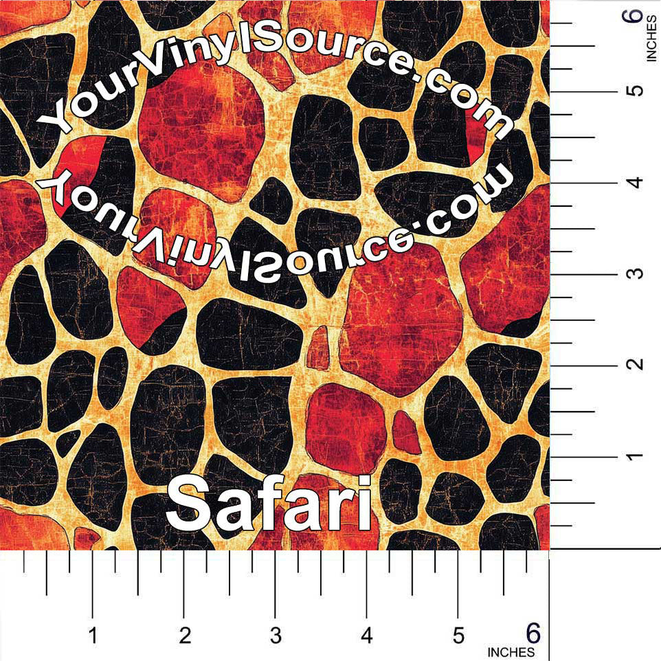 Safari printed vinyl 3 sizes