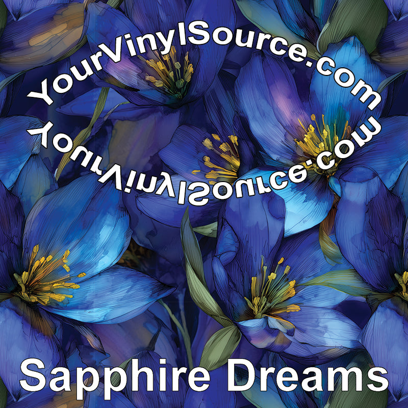 Sapphire Dreams printed vinyl 3 sizes