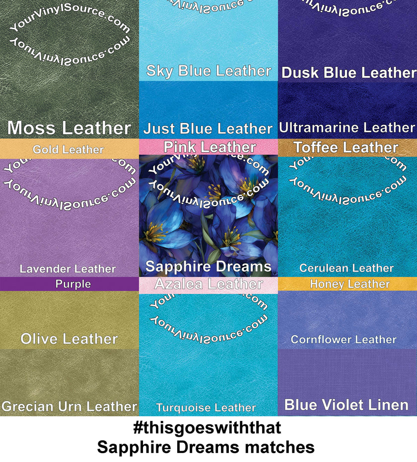 Sapphire Dreams printed vinyl 3 sizes