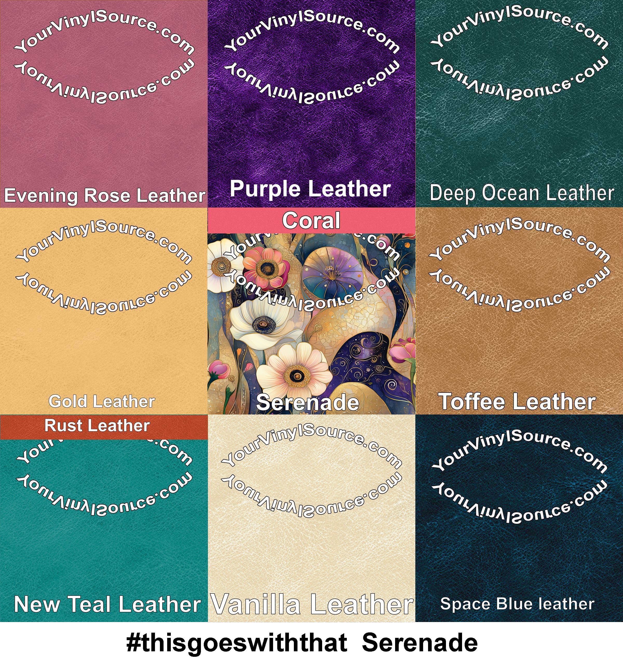 Serenade printed vinyl 3 sizes