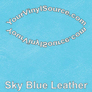 Sky Blue Leather printed vinyl  3 sizes