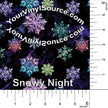 Snowy Night printed vinyl 2 sizes  25% off