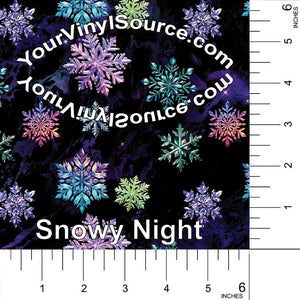 Snowy Night printed vinyl 2 sizes  25% off