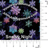 Snowy Night printed vinyl 2 sizes  25% off