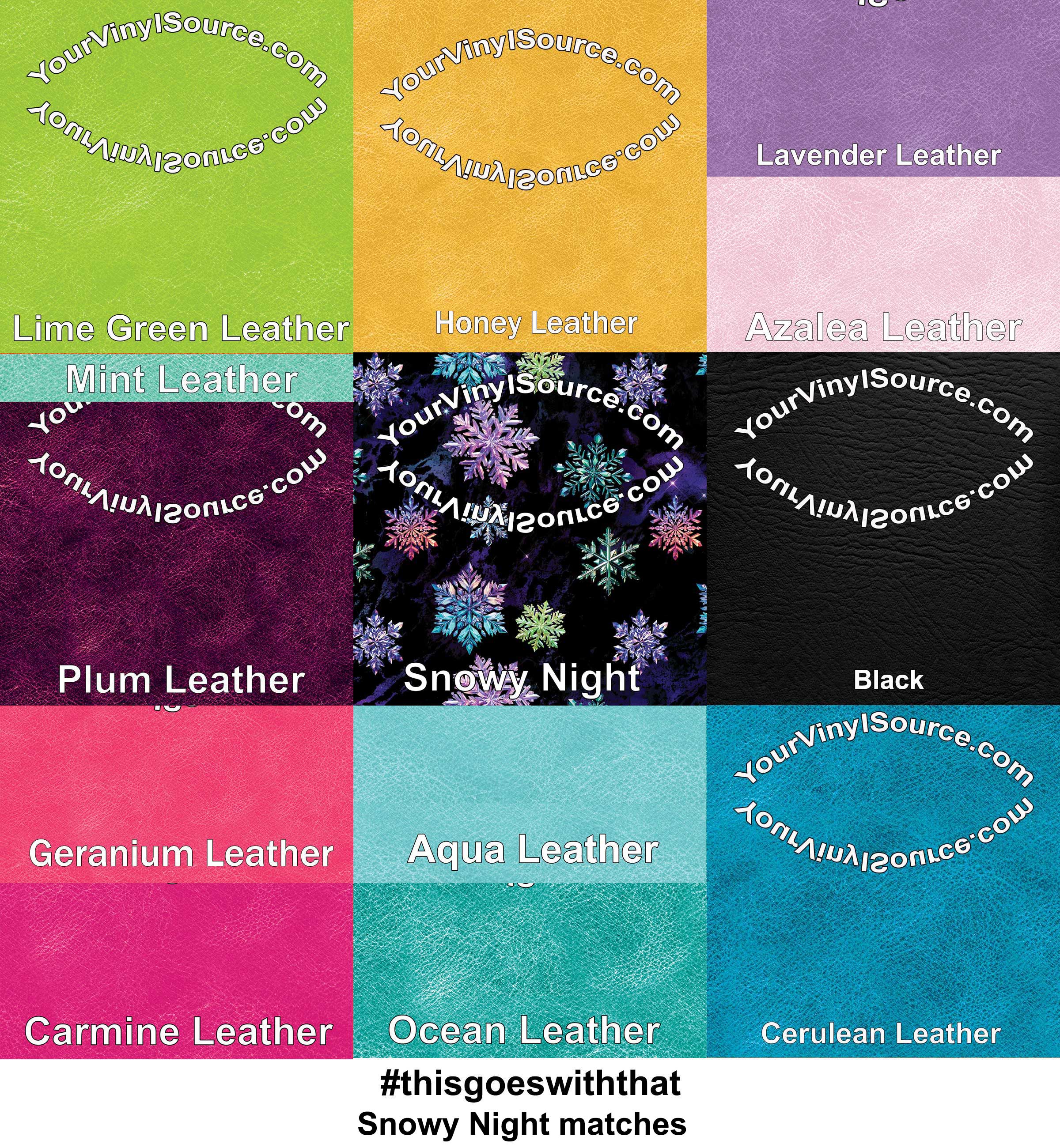 Snowy Night printed vinyl 2 sizes  25% off