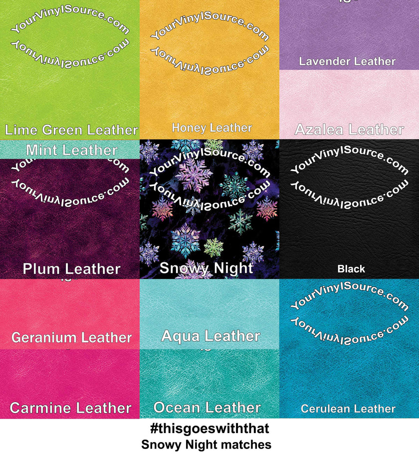 Snowy Night printed vinyl 2 sizes  25% off