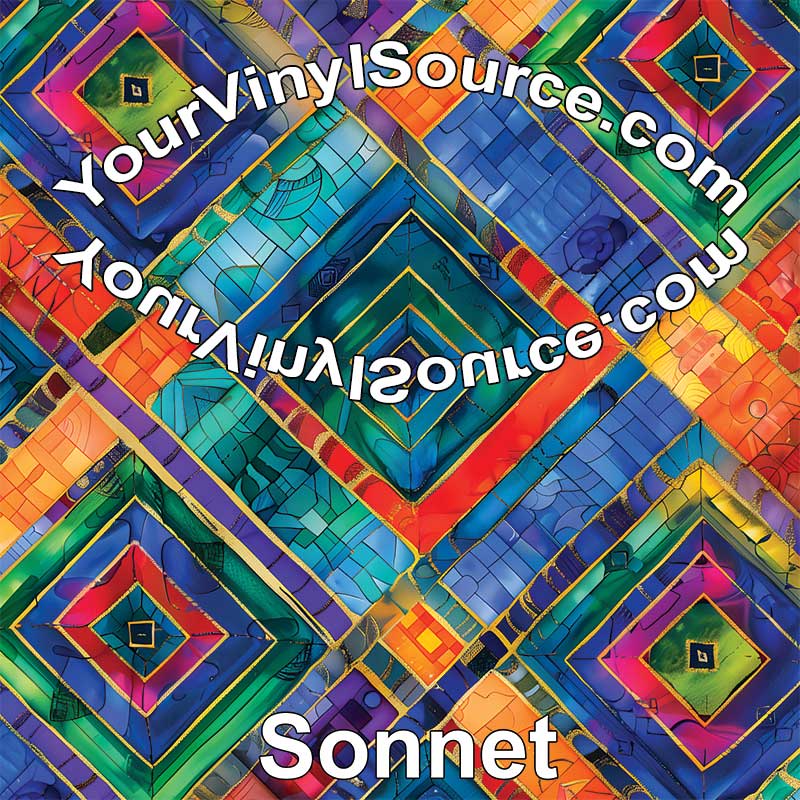 Sonnet printed vinyl 3 sizes